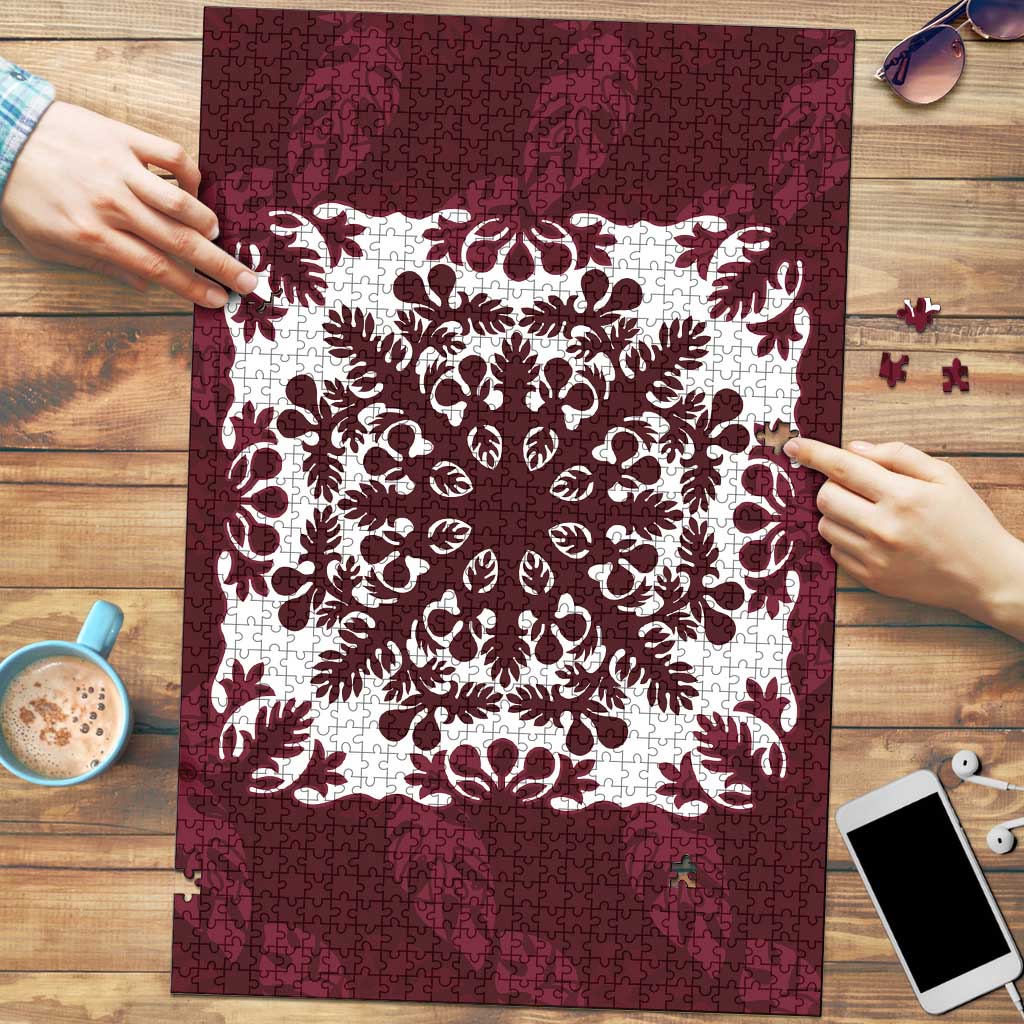 Palm Leaf Quilt Pattern Puzzle Hawaii Culture Floral - Polynesian Pride