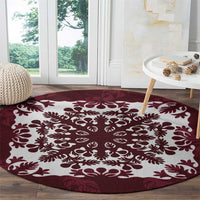 Palm Leaf Quilt Pattern Round Carpet Hawaii Culture Floral - Polynesian Pride