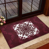 Palm Leaf Quilt Pattern Rubber Doormat Hawaii Culture Floral - Polynesian Pride
