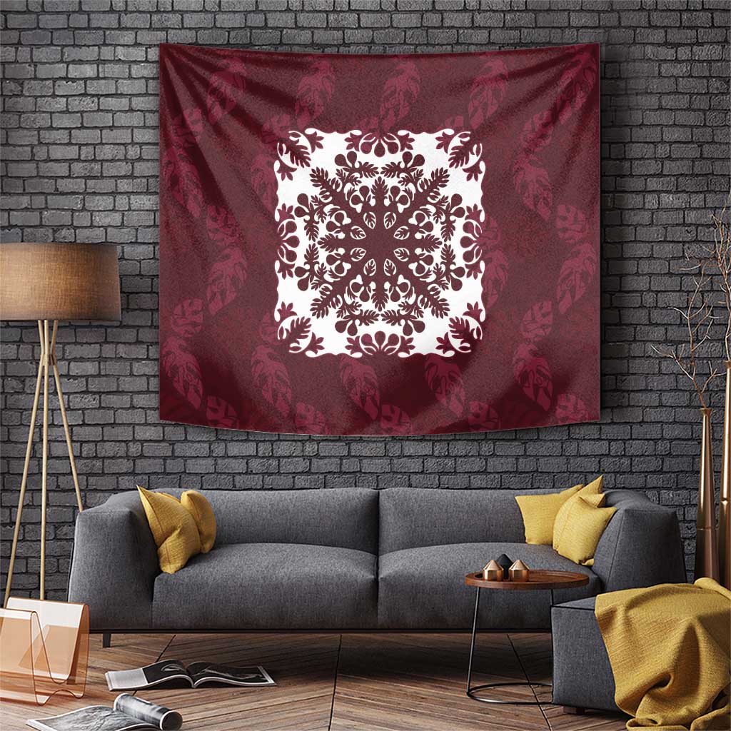 Palm Leaf Quilt Pattern Tapestry Hawaii Culture Floral - Polynesian Pride