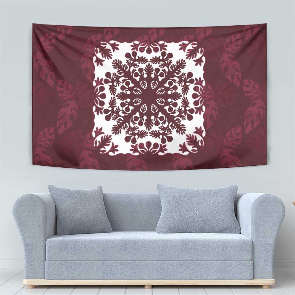 Palm Leaf Quilt Pattern Tapestry Hawaii Culture Floral - Polynesian Pride