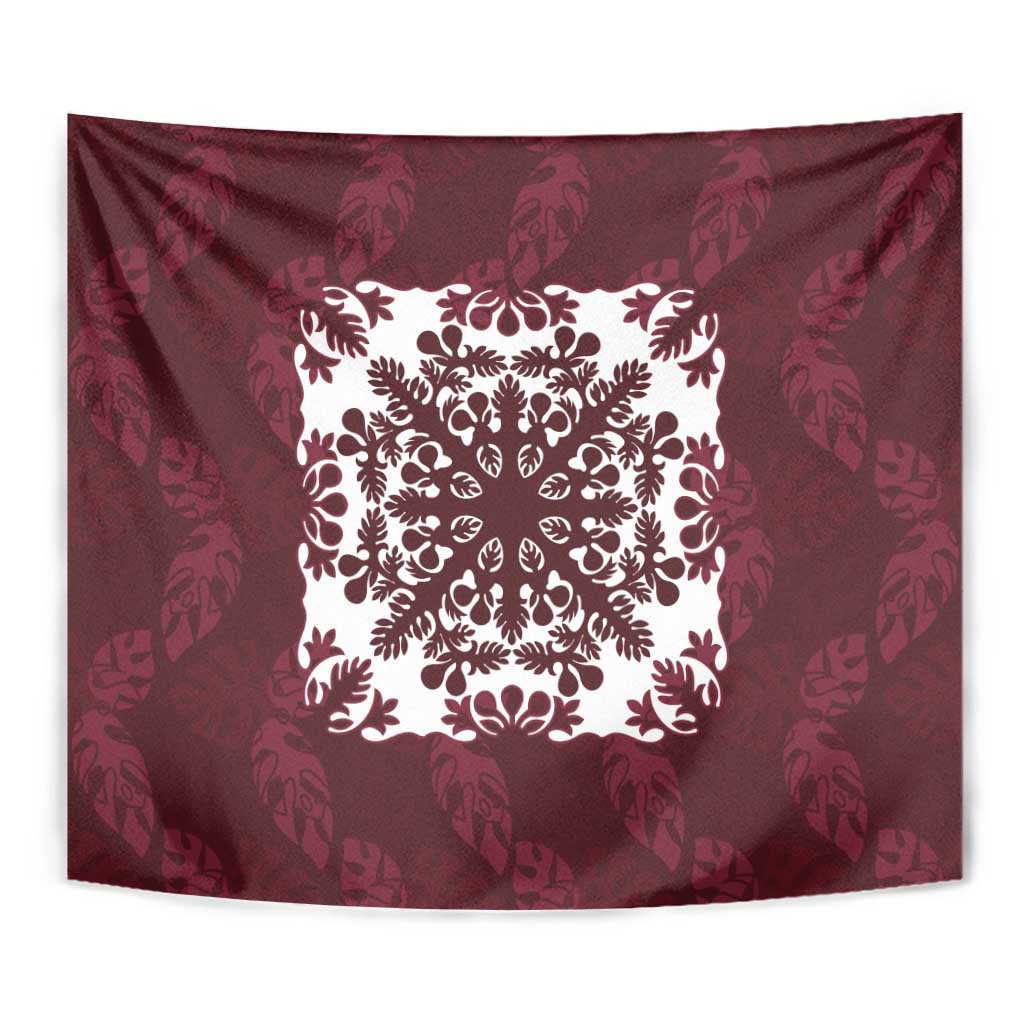 Palm Leaf Quilt Pattern Tapestry Hawaii Culture Floral - Polynesian Pride