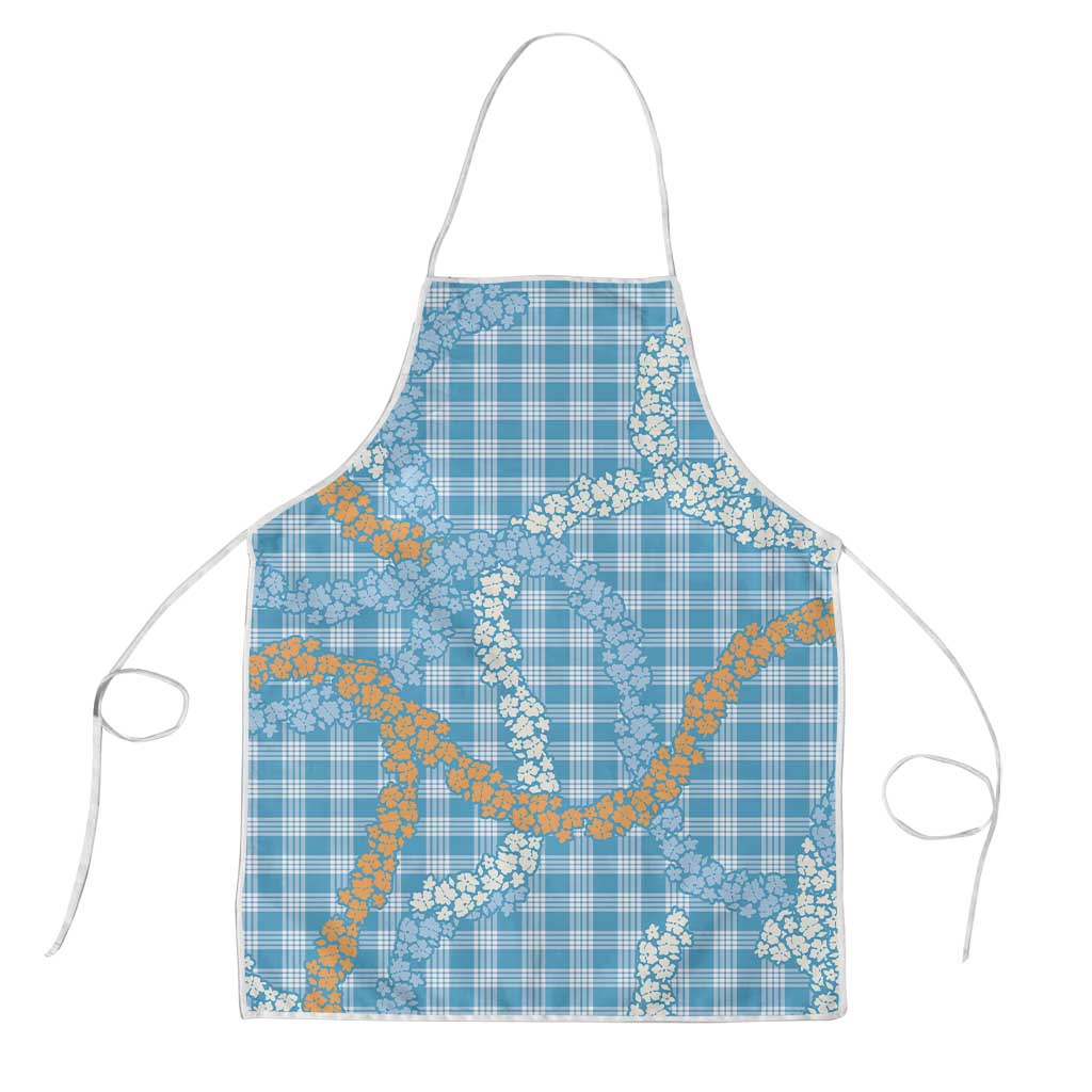 Blue Tropical Floral Palaka Apron Hawaiian Quilt Pattern - Polynesian Pride