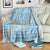 Blue Tropical Floral Palaka Blanket Hawaiian Quilt Pattern - Polynesian Pride