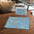 Blue Tropical Floral Palaka Puzzle Hawaiian Quilt Pattern - Polynesian Pride