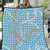 Blue Tropical Floral Palaka Quilt Hawaiian Quilt Pattern - Polynesian Pride