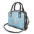 Blue Tropical Floral Palaka Shoulder Handbag Hawaiian Quilt Pattern - Polynesian Pride
