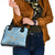 Blue Tropical Floral Palaka Shoulder Handbag Hawaiian Quilt Pattern - Polynesian Pride