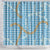 Blue Tropical Floral Palaka Shower Curtain Hawaiian Quilt Pattern - Polynesian Pride