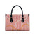 Pink Tropical Floral Palaka Leather Bag Hawaiian Quilt Pattern - Polynesian Pride