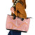Pink Tropical Floral Palaka Leather Tote Bag Hawaiian Quilt Pattern - Polynesian Pride