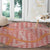 Pink Tropical Floral Palaka Round Carpet Hawaiian Quilt Pattern - Polynesian Pride