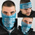 Blue Ulu Palaka Quilt Pattern Neck Gaiter Hawaii Culture Breadfruit - Polynesian Pride