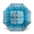 Blue Ulu Palaka Quilt Pattern Umbrella Hawaii Culture Breadfruit - Polynesian Pride