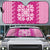 Pink Ulu Palaka Quilt Pattern Auto Sun Shade Hawaii Culture Breadfruit - Polynesian Pride