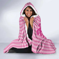Pink Ulu Palaka Quilt Pattern Hooded Blanket Hawaii Culture Breadfruit - Polynesian Pride
