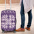 Purple Ulu Palaka Quilt Pattern Luggage Cover Hawaii Culture Breadfruit - Polynesian Pride