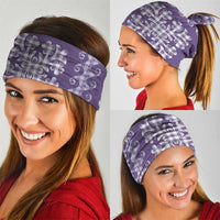 Purple Ulu Palaka Quilt Pattern Neck Gaiter Hawaii Culture Breadfruit - Polynesian Pride