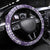 Purple Ulu Palaka Quilt Pattern Steering Wheel Cover Hawaii Culture Breadfruit - Polynesian Pride