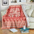 Red Ulu Palaka Quilt Pattern Blanket Hawaii Culture Breadfruit - Polynesian Pride