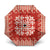 Red Ulu Palaka Quilt Pattern Umbrella Hawaii Culture Breadfruit - Polynesian Pride