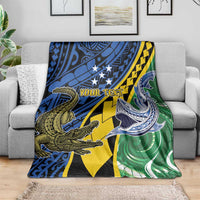 Personalised Crocodile and Shark Solomon Islands Blanket Polynesian Tribal Tattoo