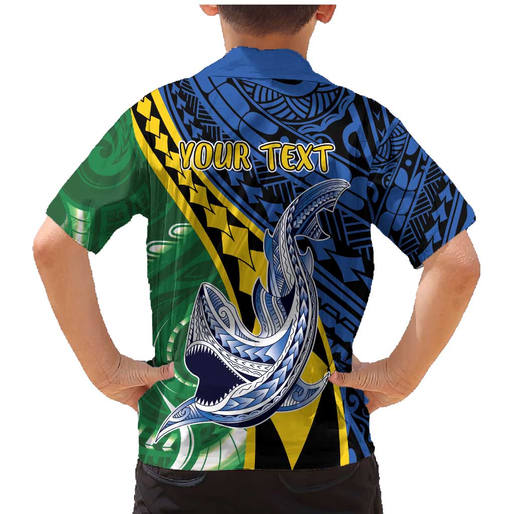 Personalised Crocodile and Shark Solomon Islands Family Matching Mermaid Dress and Hawaiian Shirt Polynesian Tribal Tattoo
