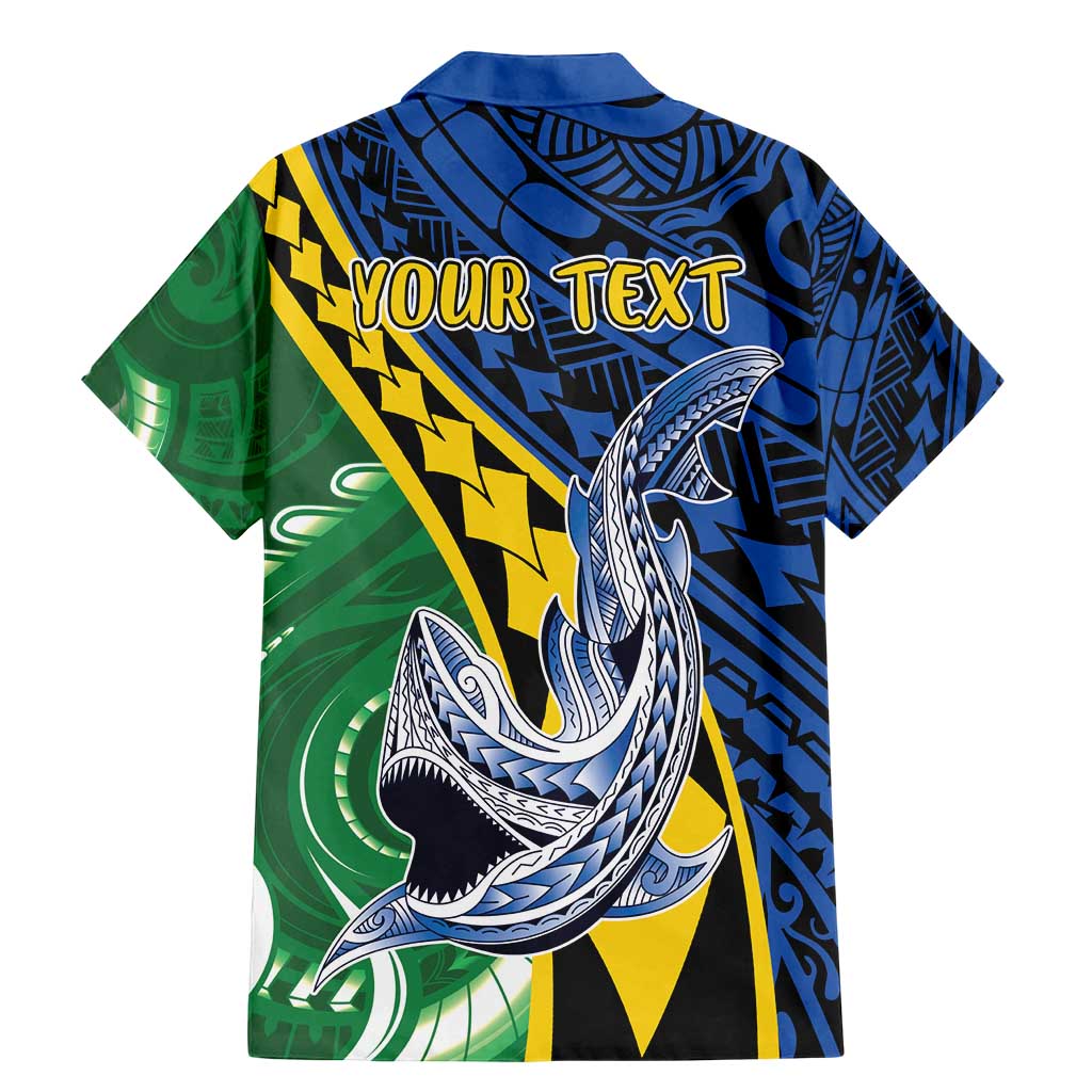 Personalised Crocodile and Shark Solomon Islands Family Matching Mermaid Dress and Hawaiian Shirt Polynesian Tribal Tattoo