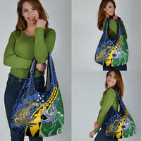 Personalised Crocodile and Shark Solomon Islands Grocery Bag Polynesian Tribal Tattoo LT9 - Polynesian Pride