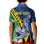 Personalised Crocodile and Shark Solomon Islands Kid Polo Shirt Polynesian Tribal Tattoo