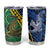 Personalised Crocodile and Shark Solomon Islands Tumbler Cup Polynesian Tribal Tattoo