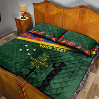 Personalised Solomon Islands Remembrance Day Quilt Bed Set We Will Remember Them with Camouflage Style