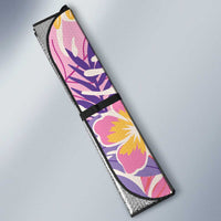 Aloha Vintage Hibiscus Lei Seamless Pattern Auto Sun Shade - Polynesian Pride