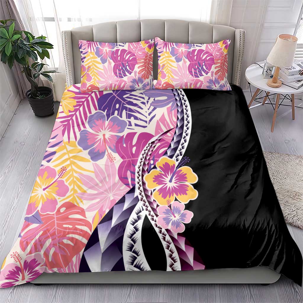 Aloha Vintage Hibiscus Lei Seamless Pattern Bedding Set - Polynesian Pride