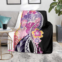 Aloha Vintage Hibiscus Lei Seamless Pattern Blanket - Polynesian Pride