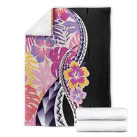 Aloha Vintage Hibiscus Lei Seamless Pattern Blanket - Polynesian Pride