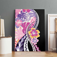 Aloha Vintage Hibiscus Lei Seamless Pattern Canvas Wall Art - Polynesian Pride