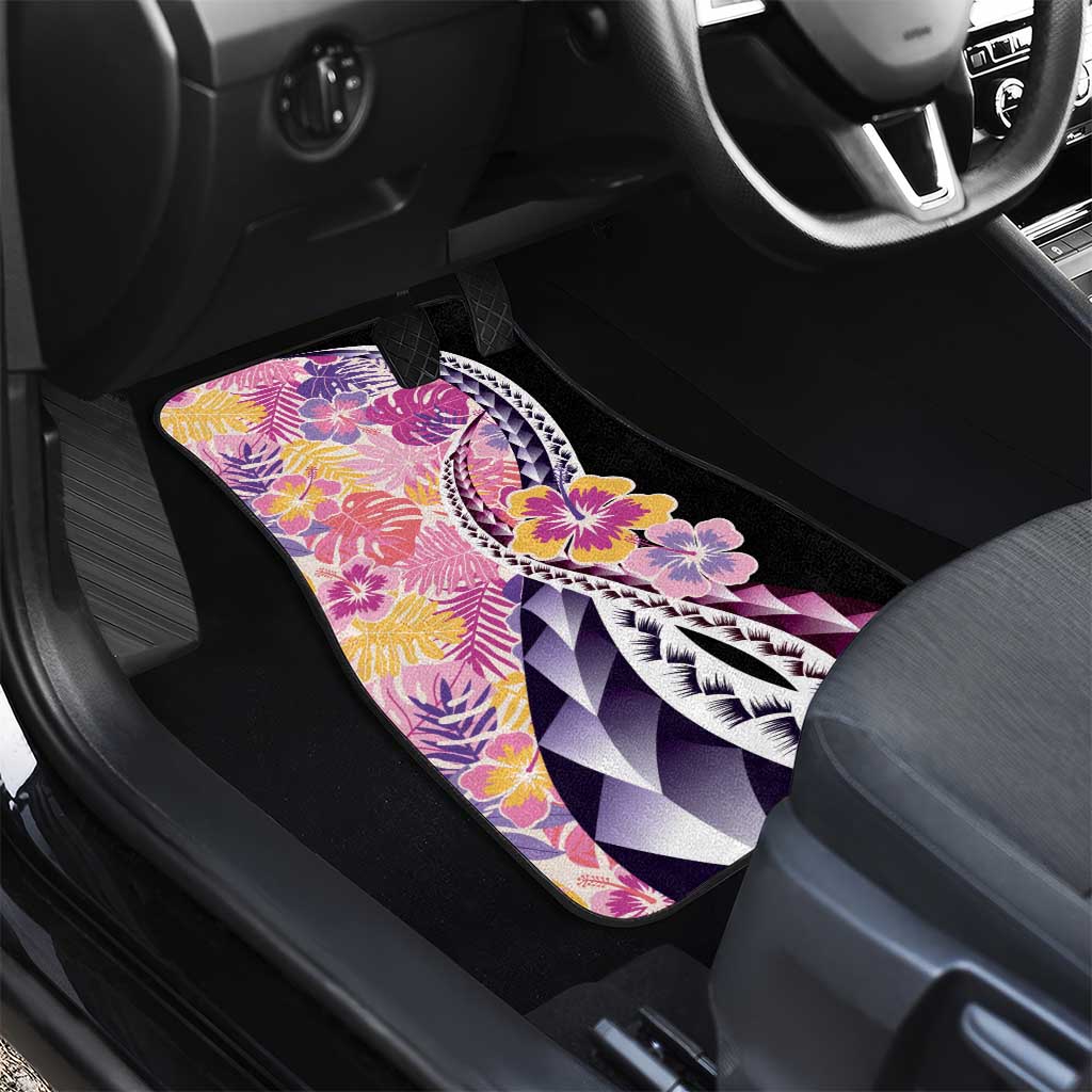 Aloha Vintage Hibiscus Lei Seamless Pattern Car Mats - Polynesian Pride
