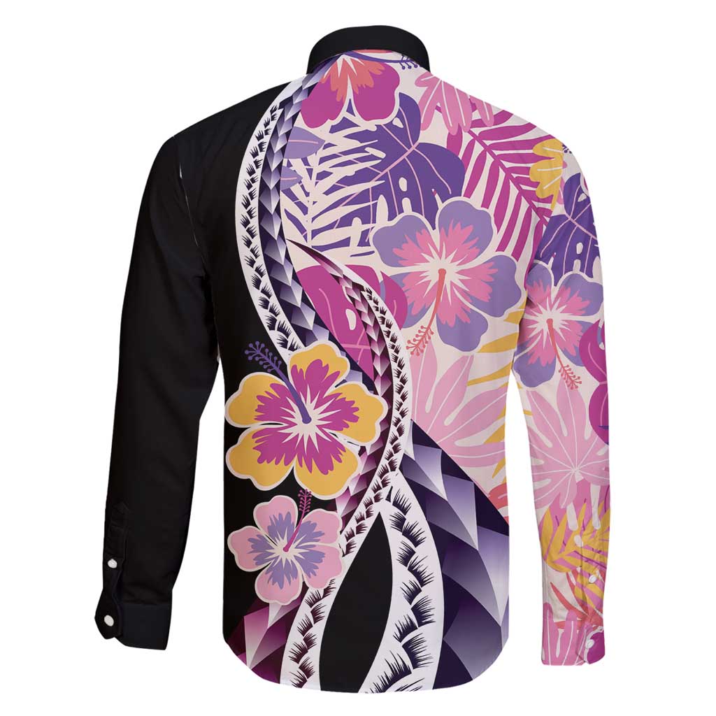 Aloha Vintage Hibiscus Lei Seamless Pattern Family Matching Puletasi and Hawaiian Shirt - Polynesian Pride