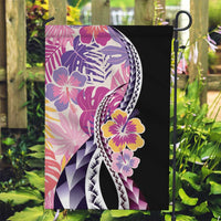 Aloha Vintage Hibiscus Lei Seamless Pattern Garden Flag - Polynesian Pride