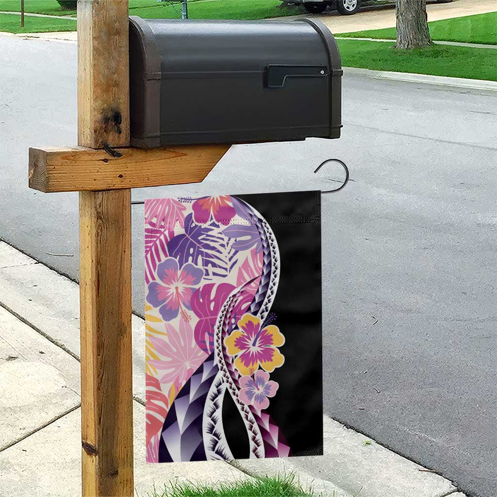 Aloha Vintage Hibiscus Lei Seamless Pattern Garden Flag - Polynesian Pride