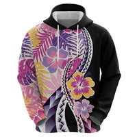 Aloha Vintage Hibiscus Lei Seamless Pattern Hoodie - Polynesian Pride