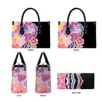 Aloha Vintage Hibiscus Lei Seamless Pattern Leather Bag - Polynesian Pride
