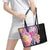 Aloha Vintage Hibiscus Lei Seamless Pattern Leather Tote Bag - Polynesian Pride