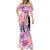 Aloha Vintage Hibiscus Lei Seamless Pattern Mermaid Dress - Polynesian Pride