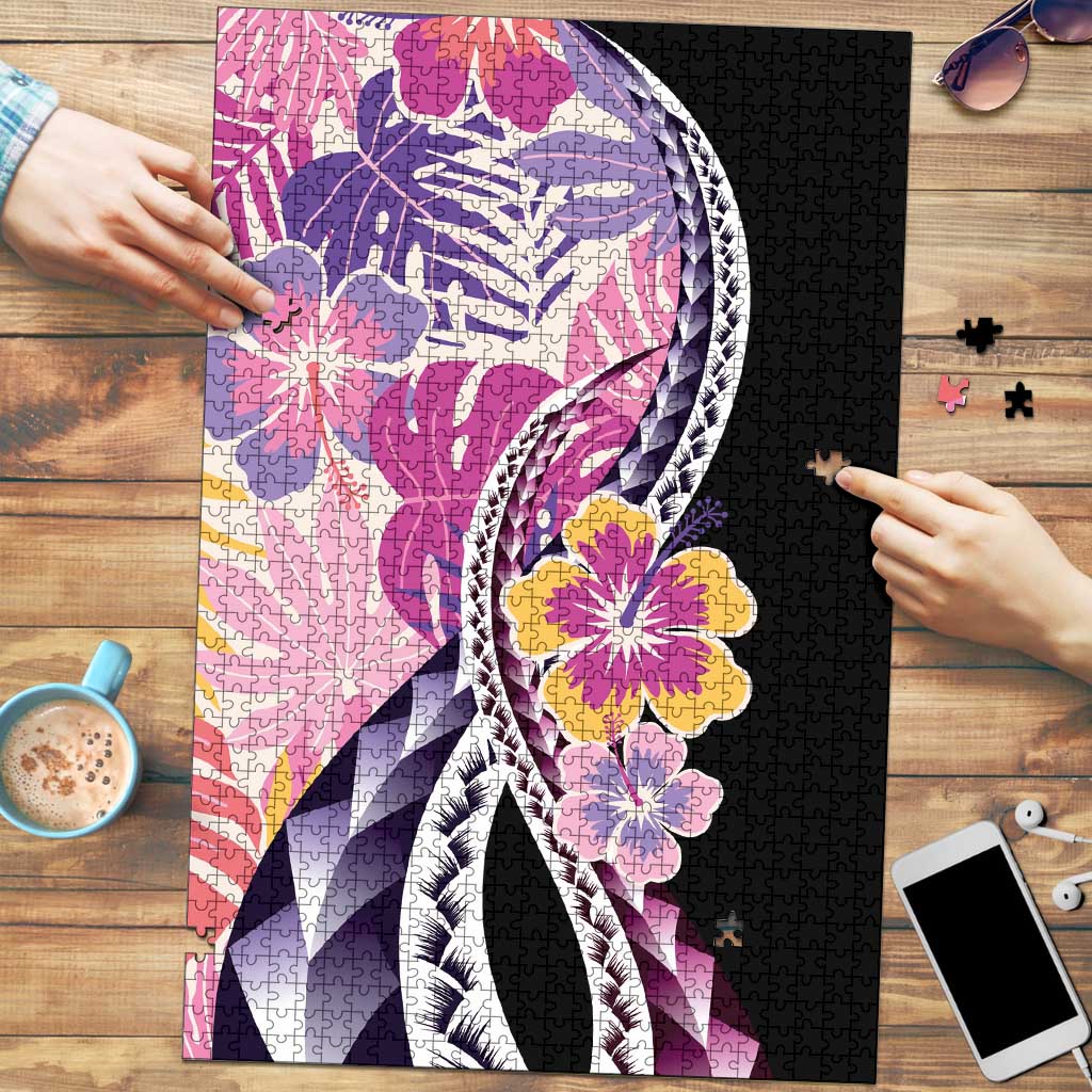 Aloha Vintage Hibiscus Lei Seamless Pattern Puzzle - Polynesian Pride