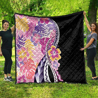 Aloha Vintage Hibiscus Lei Seamless Pattern Quilt - Polynesian Pride