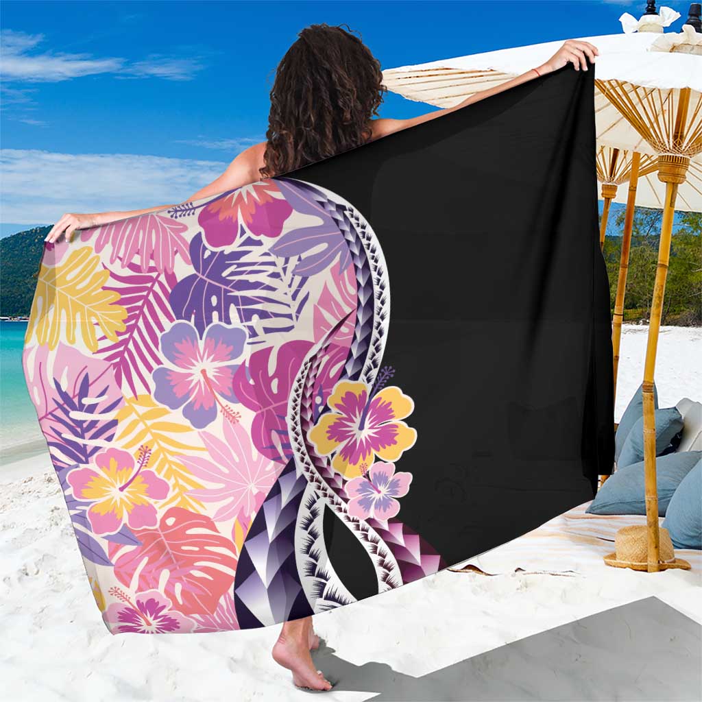 Aloha Vintage Hibiscus Lei Seamless Pattern Sarong LT9 One Size 44 x 66 inches Pink - Polynesian Pride