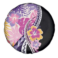 Aloha Vintage Hibiscus Lei Seamless Pattern Spare Tire Cover - Polynesian Pride