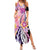 Aloha Vintage Hibiscus Lei Seamless Pattern Summer Maxi Dress - Polynesian Pride